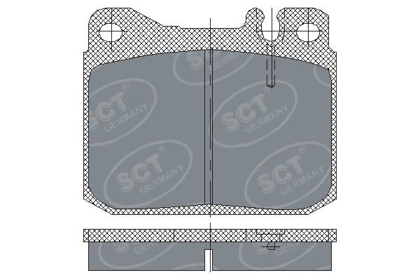 SCT GERMANY Комплект тормозных колодок, дисковый тормоз SP 103 PR